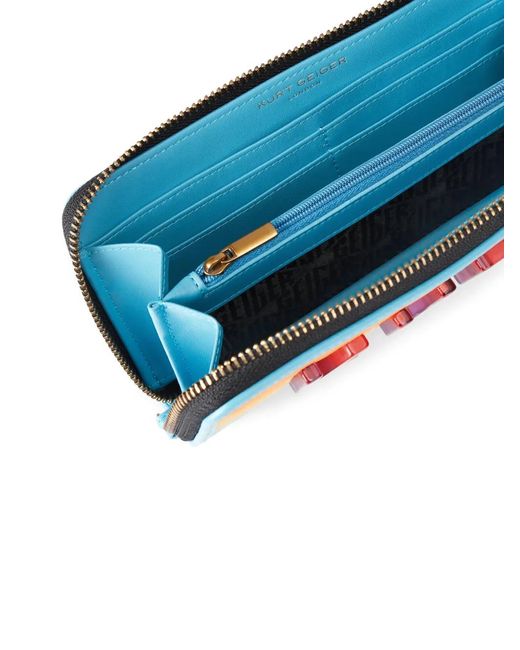 Kurt Geiger Blue Kensington Kurt Zip-Around Wallet