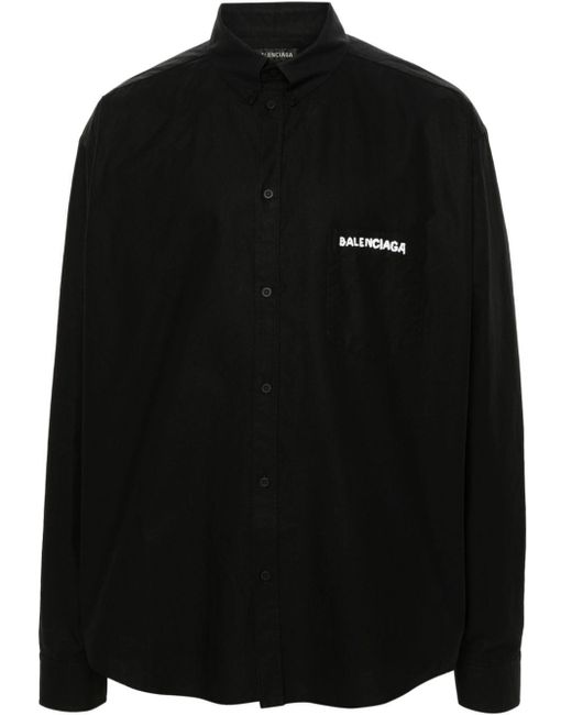 Balenciaga Hemd mit Logo-Print in Black für Herren
