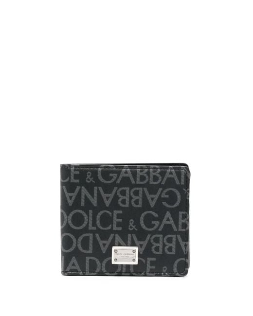 Dolce & Gabbana Gray Portefeuille Pliant À Logo En Jacquard for men