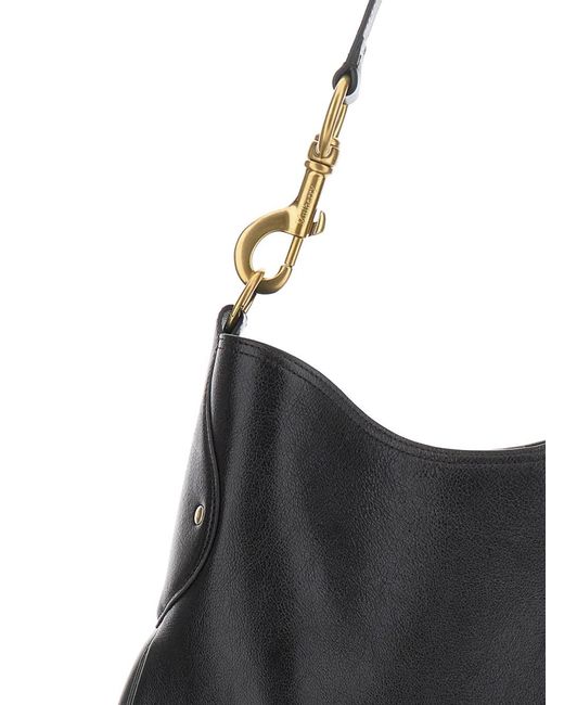 Mulberry Black 'Hackney' Shoulder Bag With Shoulder Strap With Snap Hook