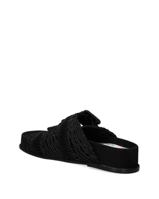 Ras Black Buckled Sandals
