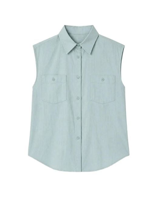 Essentiel Antwerp Blue Sleveeless Shirt