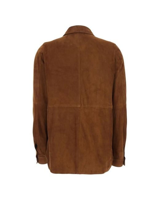 Semicouture Brown Buttoned Suede Top