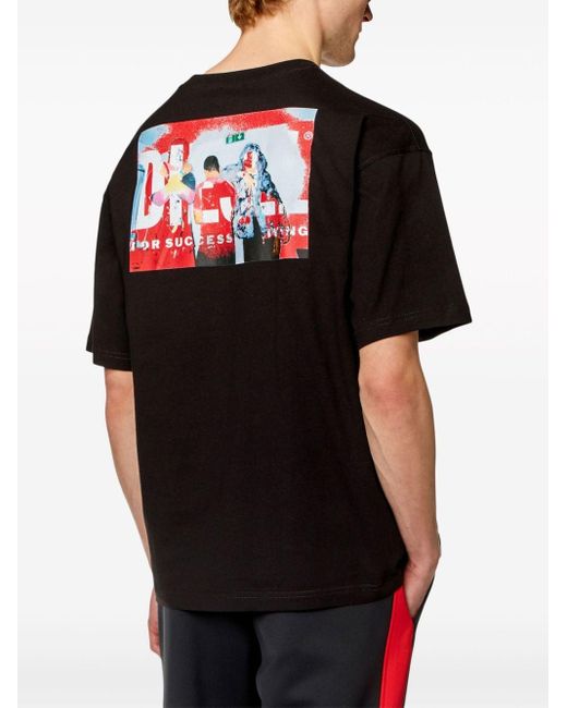 DIESEL T-BOXT-N11 T-Shirt mit grafischem Print in Black für Herren