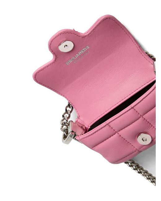 DSquared² Pink D2 Statement Umhängetasche