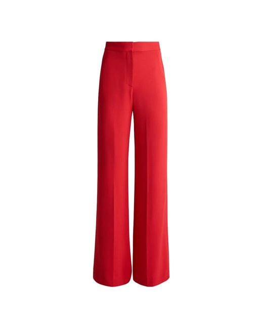 St. John Red Maddie High-Waisted Trousers