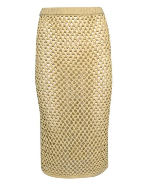 DIOTIMA Natural Spice Openwork Midi Skirt