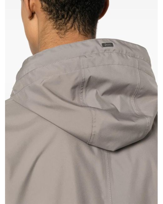 Abrigo Con Capucha Y Botones Herno de hombre de color Gray