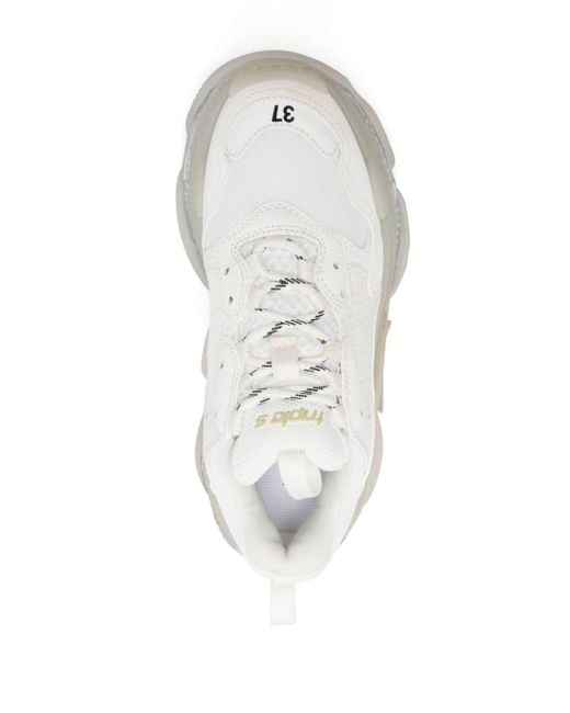 Balenciaga Triple S Low-top Sneakers in het White