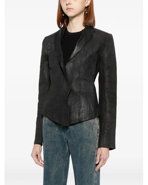 Ma+ Black Leather Jacket