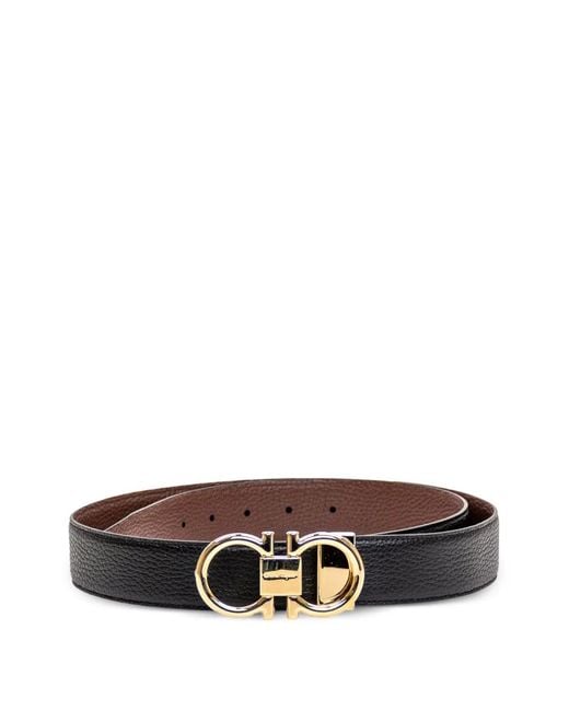 Ferragamo White Gancini Belt for men