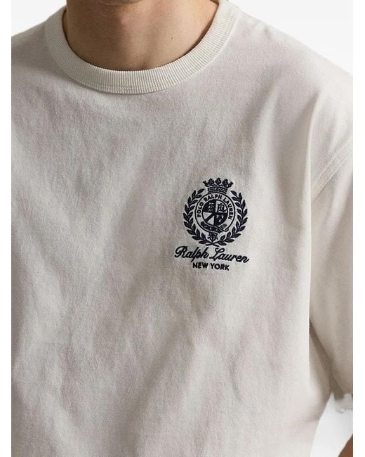 Polo Ralph Lauren Gray Crest-Print T-Shirt for men