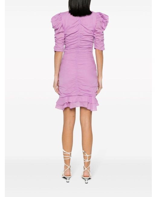 Isabel Marant Pink Sireny Ruched Mini Dress