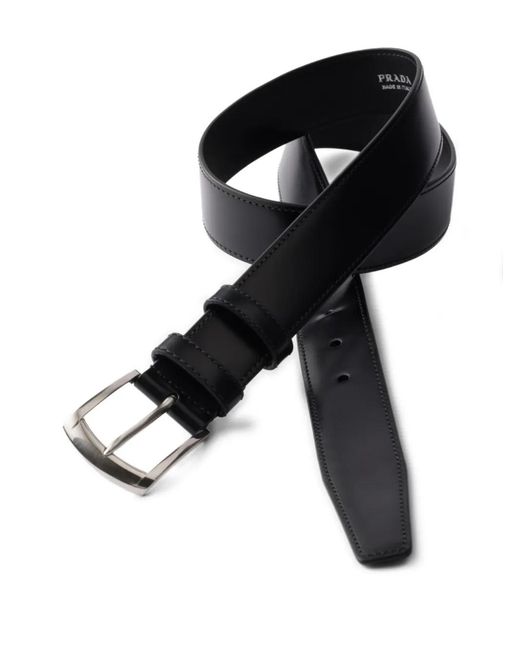 Prada Black Leather Belt for men