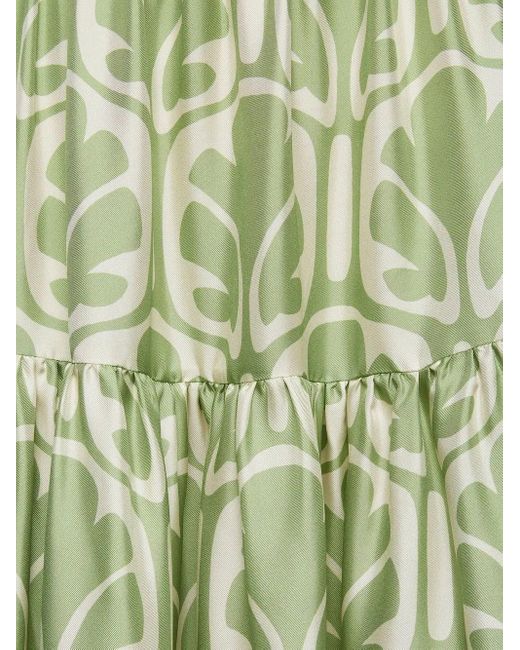 LaDoubleJ Green Long-Sleeve Tied-Waist Dress