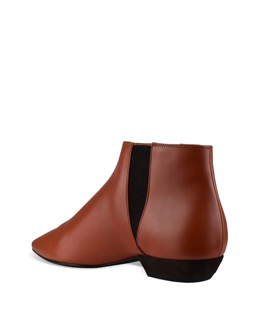 Loro Piana Brown Elasticated-Panels Pointed Boots