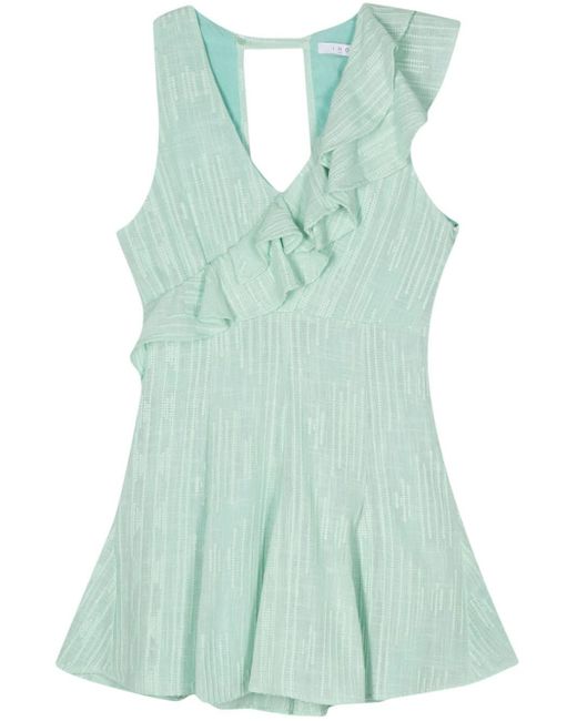 IRO Green Adely Cotton Mini Dress