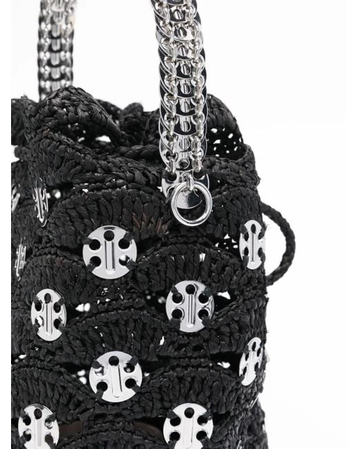 Rabanne ラフィア バケットバッグ Black