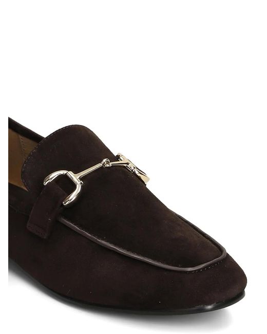 Bibi Lou Black Horsebit-Detail Suede Loafers