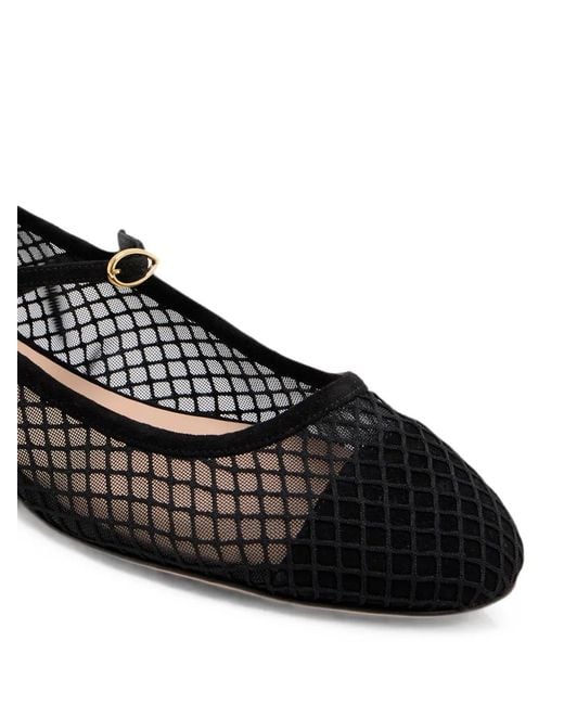 JENNIFER CHAMANDI Black Paolo Mesh Ballet Flats
