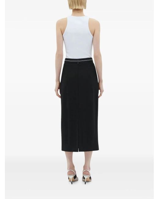 MSGM Black Logo-Band Skirt
