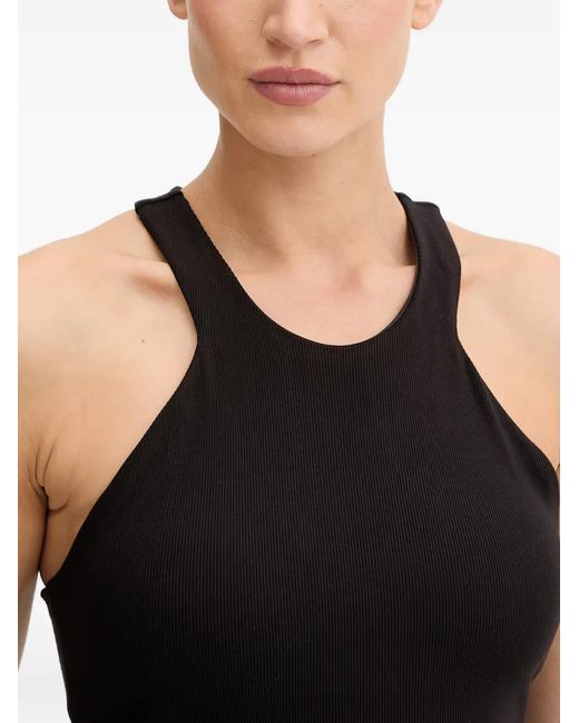 Guess Geribbelde Tanktop in het Black