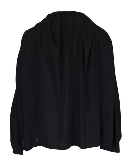Totême  Black Drawstring Cape