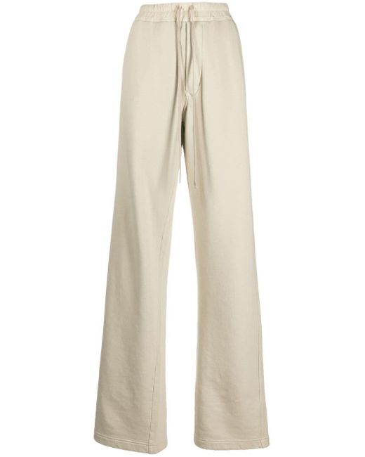 Rick Owens Cotton Dietrich Bootcut Track Pants in Natural | Lyst Canada