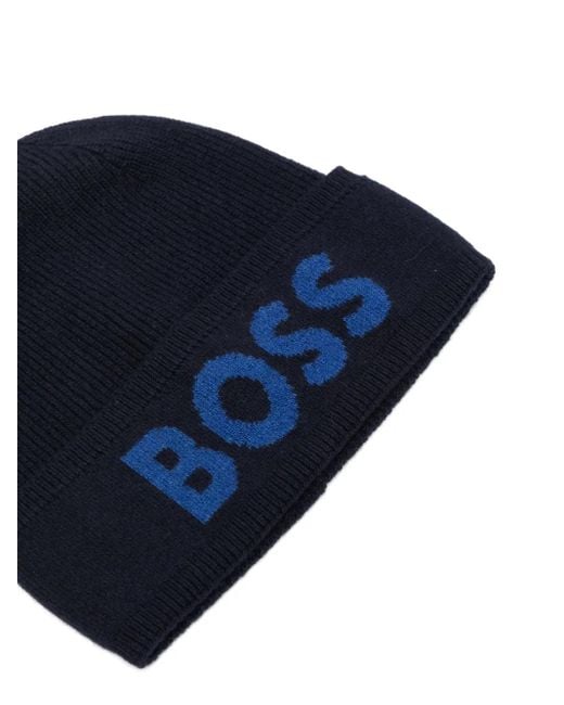 Boss Blue Elio Beanie for men