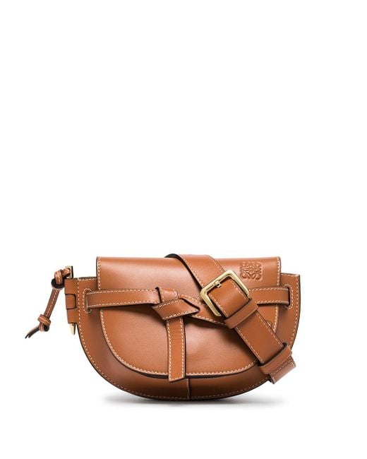 ベルト LOEWE BROWN LEATHER GATE BELT Loewe Anagram Leather Belt