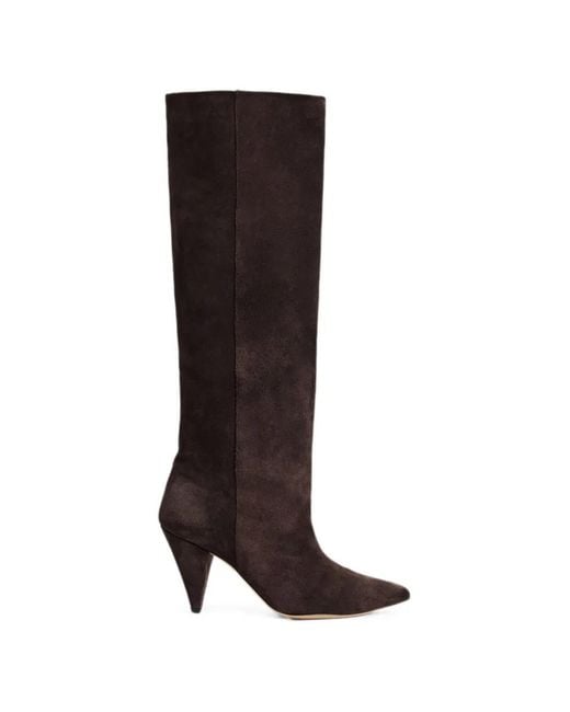 Essentiel Antwerp Brown Pointed-Toe Slouched Knee-High Boots