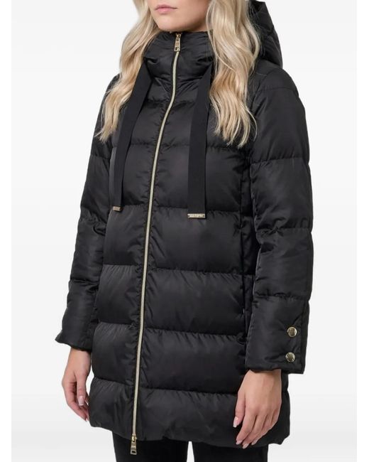 Herno Black Quilted A-Shape Coat