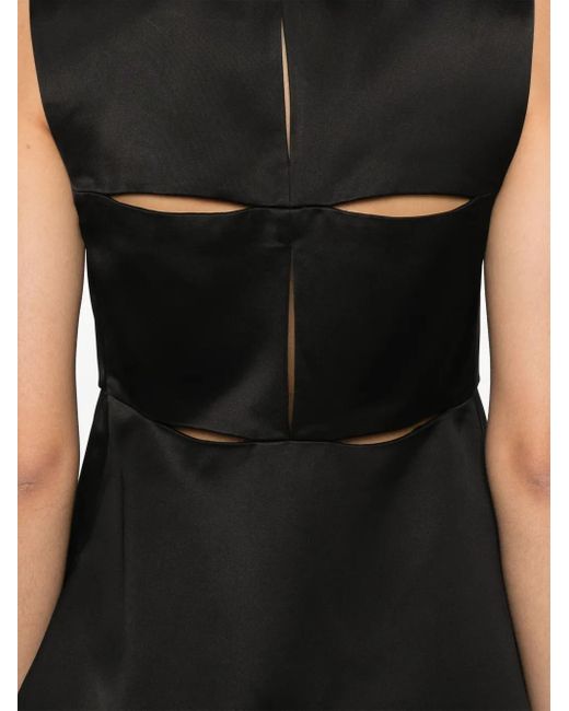 Jil Sander Black Satin Vest