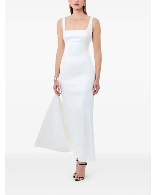 Nicholas Emilia Square-Neck Asymmetrical Dress in White | Lyst