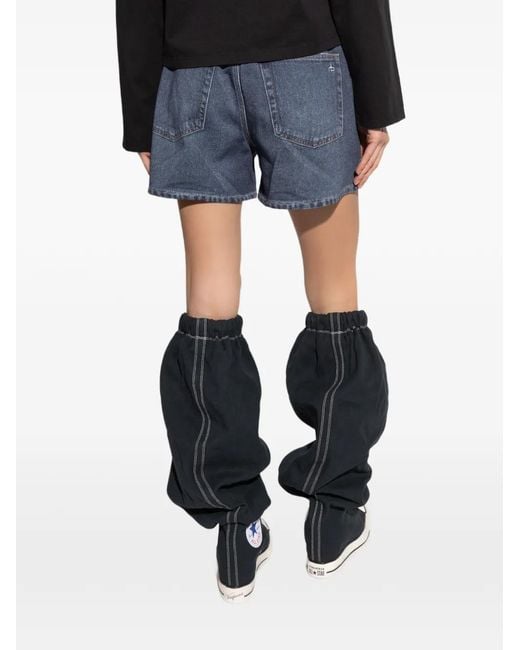 Rag & Bone Blue Frayed Shorts
