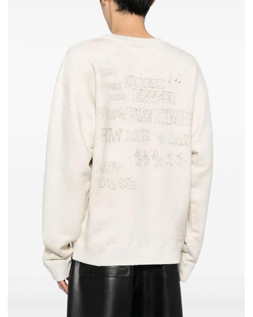 Maison Mihara Yasuhiro Natural Printed Sweatshirt for men