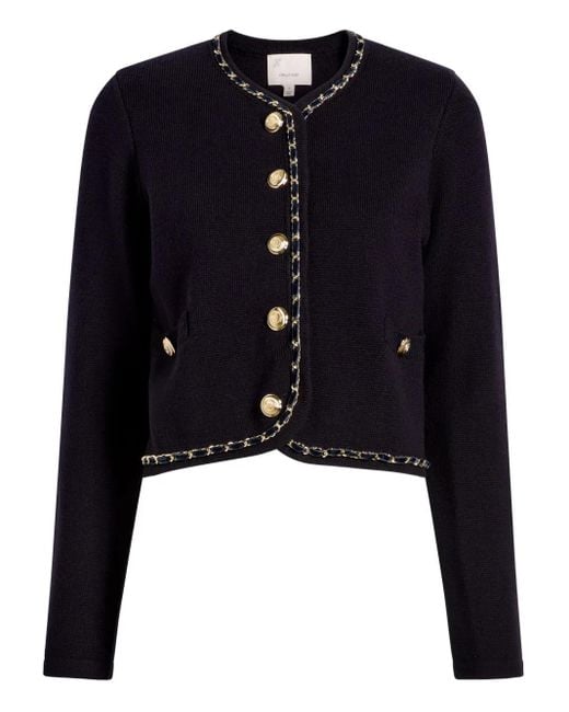 Cinq À Sept Vest Met Ketting Afwerking En Knopen in het Black