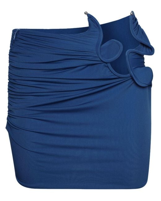 Minifalda Venus con aberturas Christopher Esber de color Blue