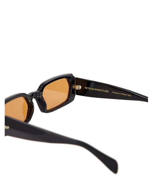 Retrosuperfuture Black L'Altro Geometric-Frame Sunglasses
