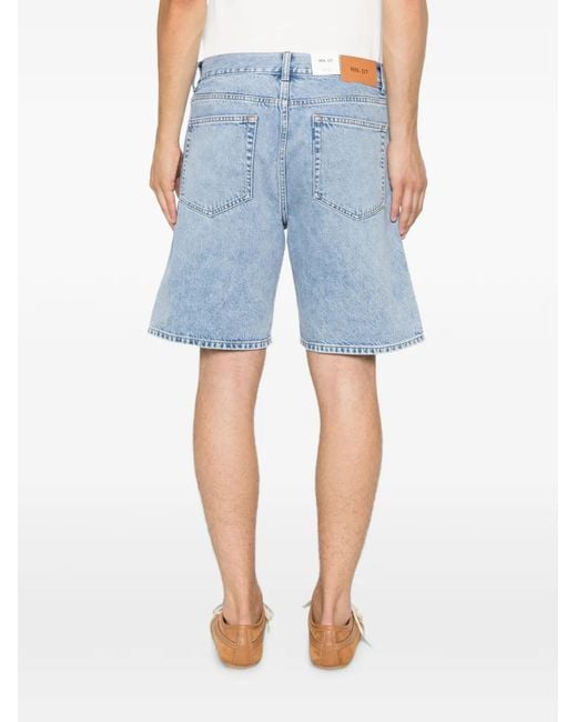 NN07 Blue Otis 1882 Belt-Loop Shorts for men