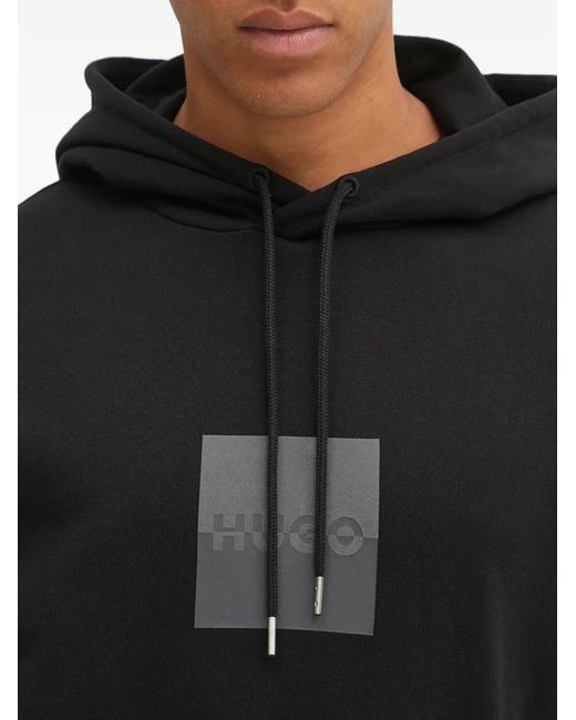 HUGO Black Hoodie À Logo for men
