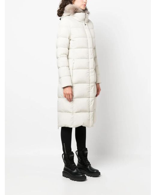 Moorer White Zagarakn Padded Coat