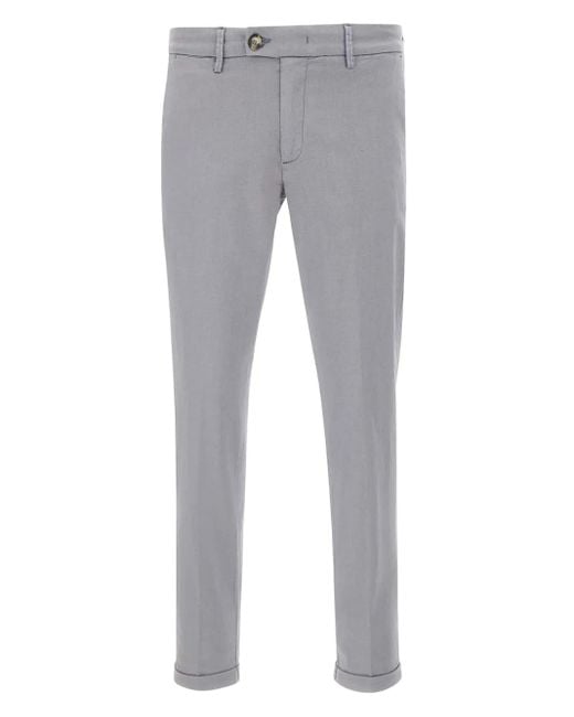 Re-hash Gray Cuffed Cotton-Blend Trousers for men
