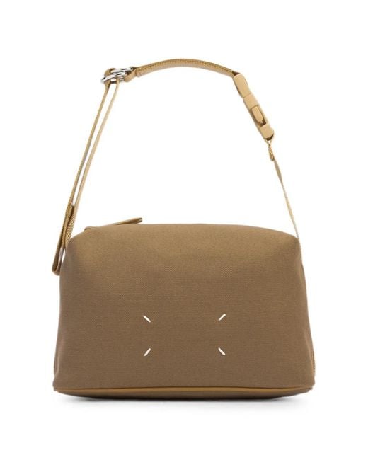 Maison Margiela Brown Signature Four-Stitch Shoulder Bag
