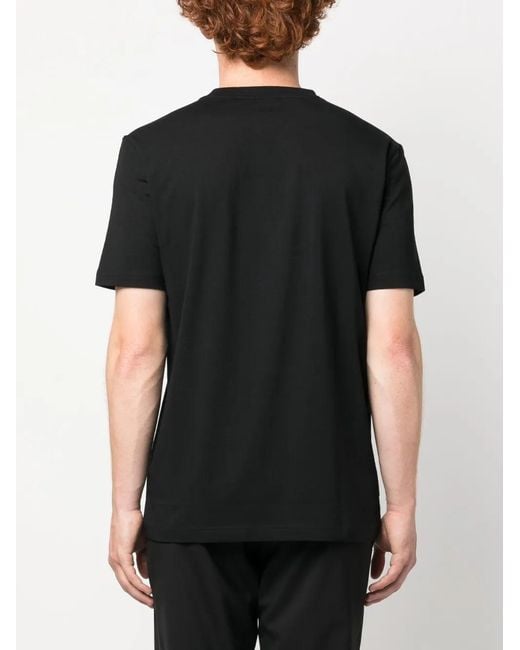 Boss Black Logo-Print Tape-Detailing T-Shirt for men
