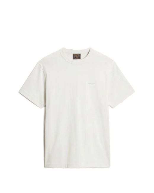 Woolrich White Logo-Embroidered Cotton T-Shirt for men