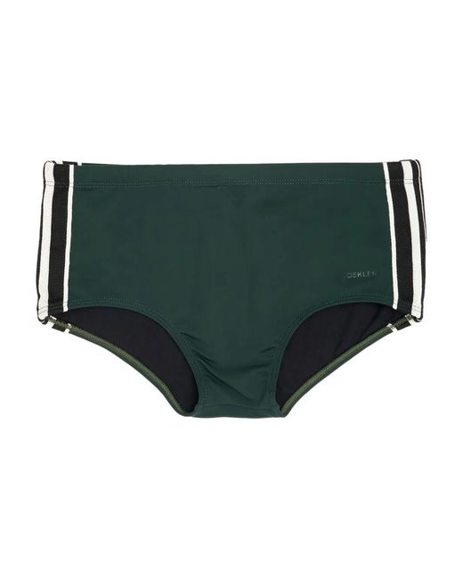 Osklen Green Stripe-Detail Swim Briefs for men