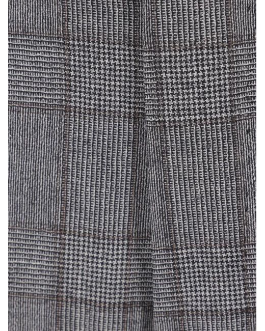 Tagliatore Gray Check-Pattern Suit for men