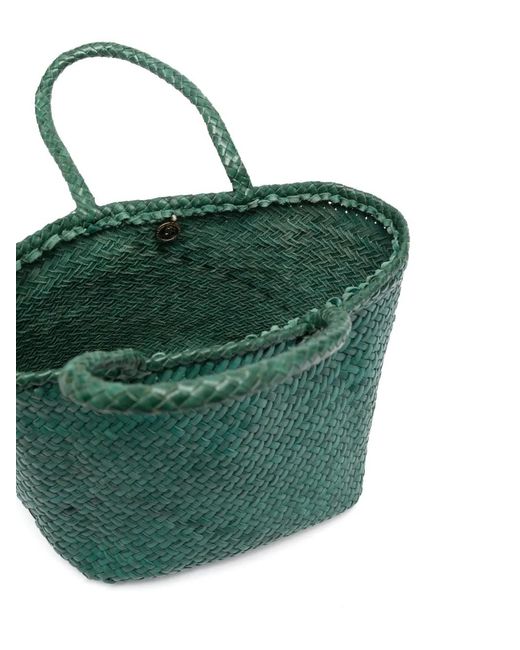 Borsa Tote Grace Basket Piccola di Dragon Diffusion in Green
