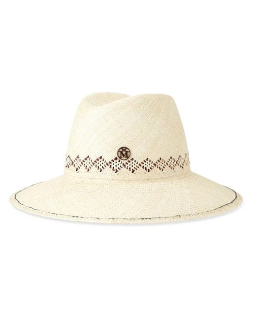 Maison Michel Natural Kate Interwoven-Design Hat